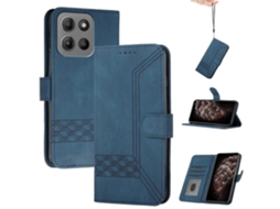Capa De Celular De Couro Com Flip Cubic Skin Feel