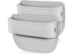 Conjunto de 2 caixas organizadoras para guardar objetos dentro do banco do carro, ideal para diferentes espaços.