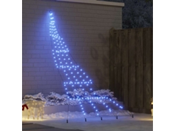 Vidaxl Árvore De Natal Led Com Estacas Para O Solo Azul 306 Cm Metal
