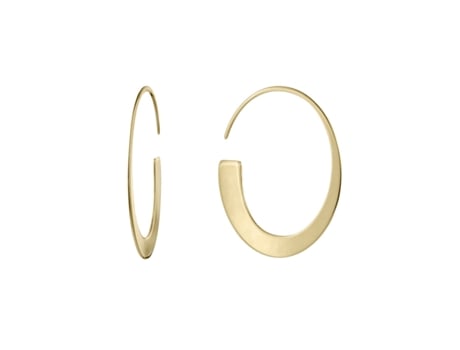 Brincos de argola Earcandy feitos de prata esterlina 925 e banhados a ouro 18k. Joias Earcandy