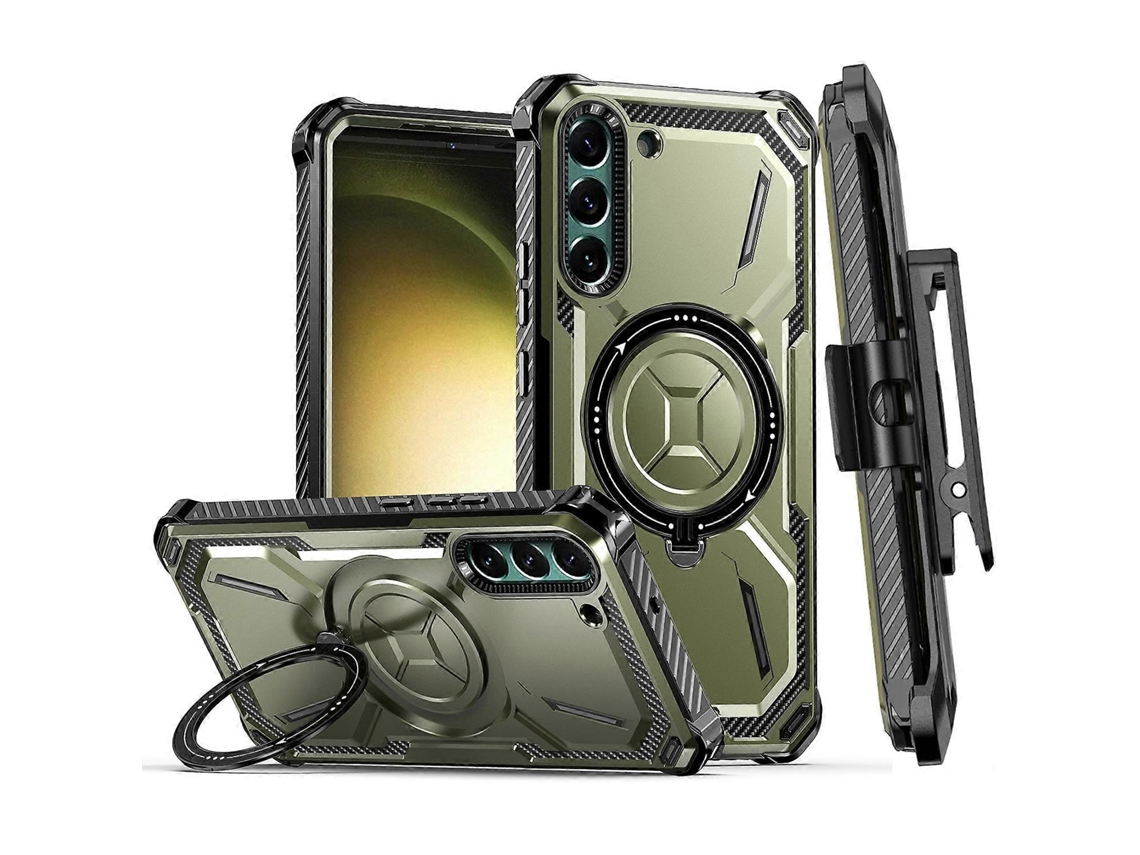 Capa Protetora Armor Series Com Clipe Traseiro Para Samsung Galaxy S23+ 5g