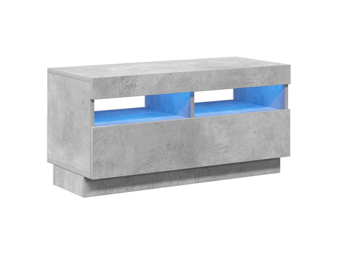 Móvel Tv com Luzes Led Cinzento Cimento MAISON EXCLUSIVE (80x35x40 cm)