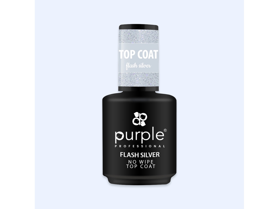 Flash Silver Top Coat No Wipe Purple