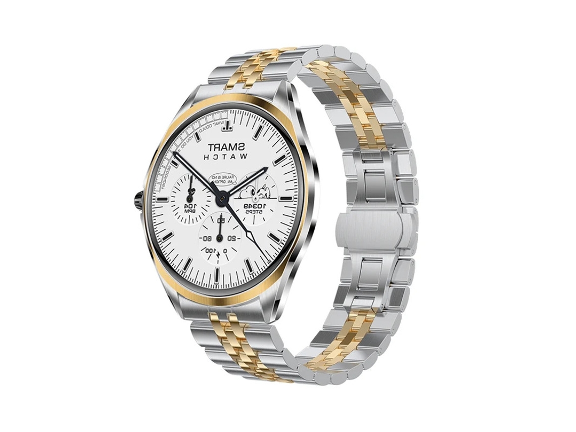 Smartwatch Com Tela Amoled De 1.43 Polegadas Chamadas Bluetooth E Modos Esportivos Ouro Yizhood