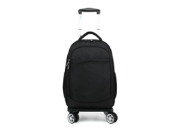 Mochila De Viagem Com Quatro Rodas E Alça De Puxar, Preto