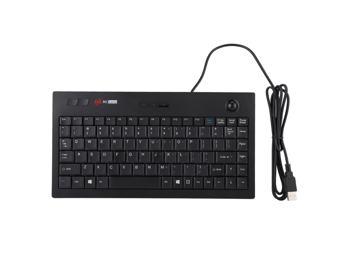 Teclado Ultrafino Mini Com Fio Mc 9712 Usb Industrial Silencioso Para Negócios, Preto -aquaforge