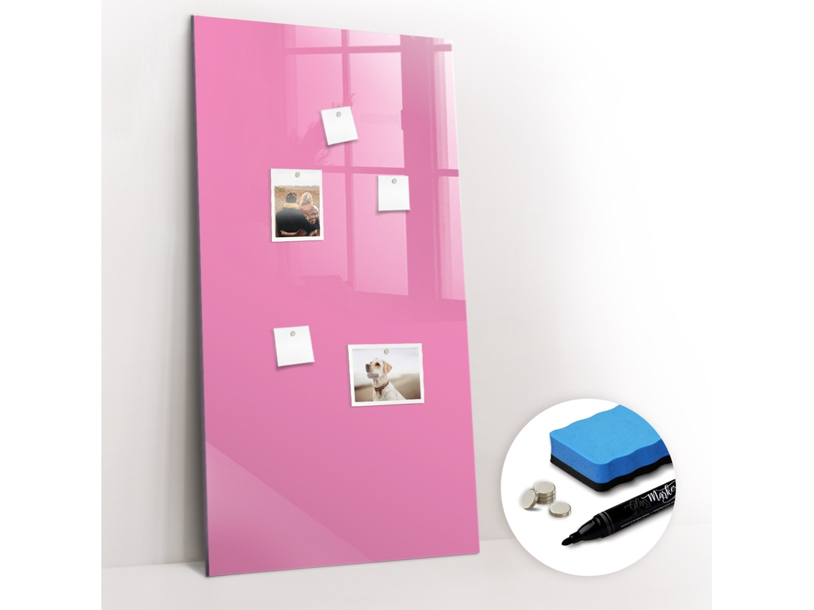 Quadro Magnético Decorativo Cor Rosa Para A Cozinha Espelharte (60x120 Cm)