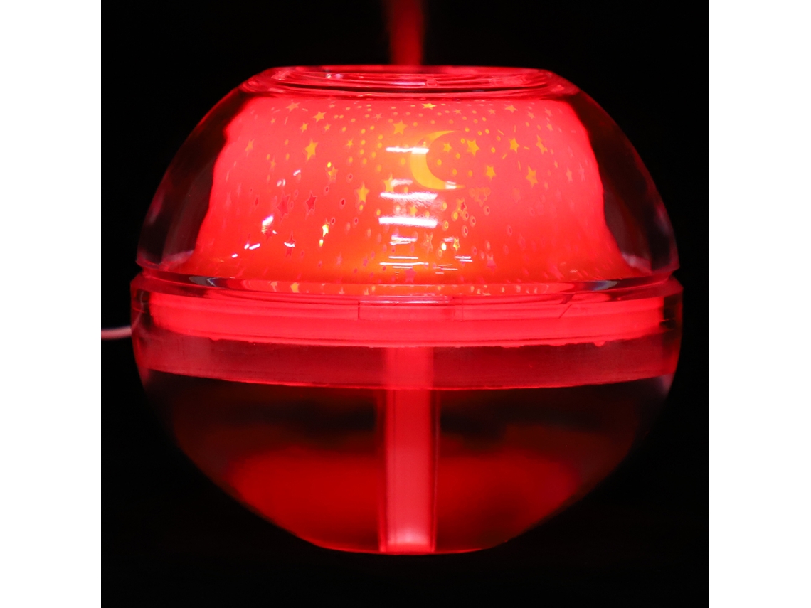 Umidificador Projetor Luz Noturna Mini Led Usb Office Casa Carro