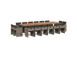 Garden Dining Set, Garden Dining Sets Vidaxl Cinzeto Rattan / Vime (n/a)