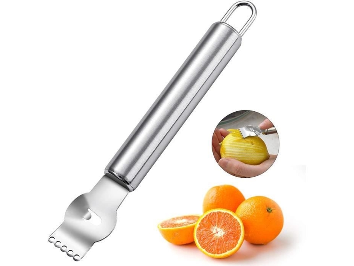 Descascador De Limão E Frutas Cítricas Em Aço Inoxidável, Ideal Para Descascar Limões E Outros Tipos De Frutas. Ralador Cozinha Adequado