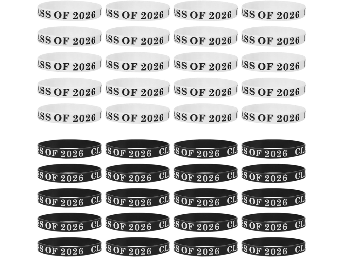 Conjunto De 50 Pulseiras De Silicone Macio Para Festas, Formatura De 2026, Presentes E Acessórios.