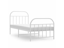 Estrutura de Cama com Cabeceira e Pés Metal Branco MAISON EXCLUSIVE 90x190 cm