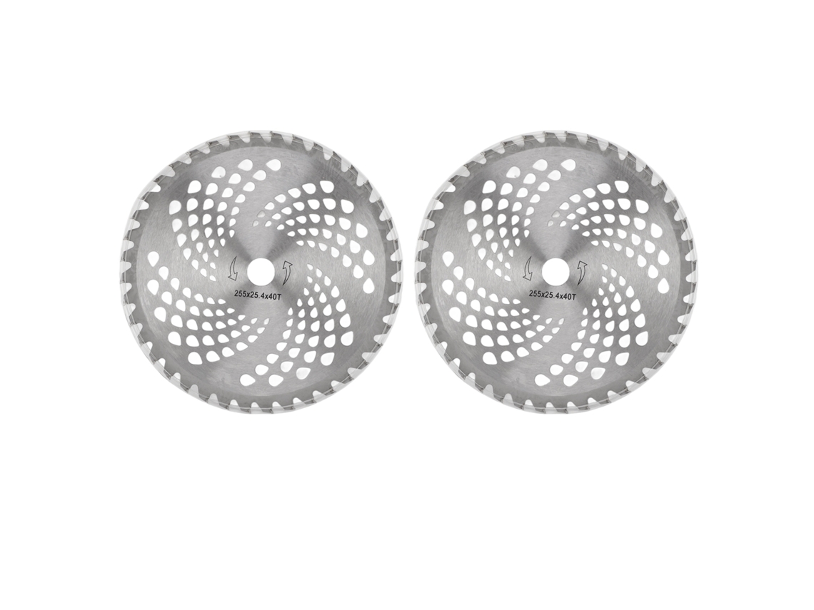 2pcs Lâmina de Aço Ligado para Cortador de Grama 10 Polegadas 40t Cabeça de Substituição Durável Jardim