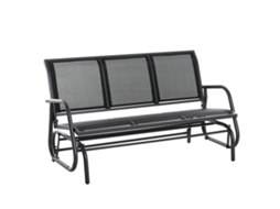 Balanço Cadeira 3 Lugares, Banco de Jardim Robusto que Também Funciona como Balanço, Metal, Resistente às Intempéries, Pequeno, 151x75x85cm