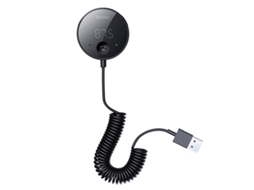 Transmissor FM AUX sem fio Receptor de áudio de 3,5 mm Cartão TF Música MP3 Player Handsfree compatível com Bluetooth 5.0 Car Kit (preto) ENKERS