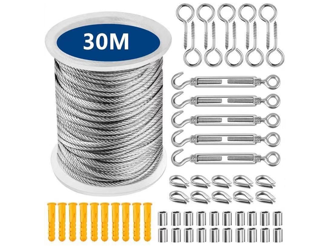 Kit De Suspensão Com Corda De Aço Inoxidável, 30 M, Estilo A