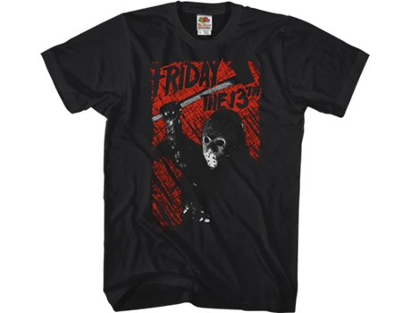 T-Shirt Unissexo DEEPSTONE Swinging Ax Friday The 13Th Preto L