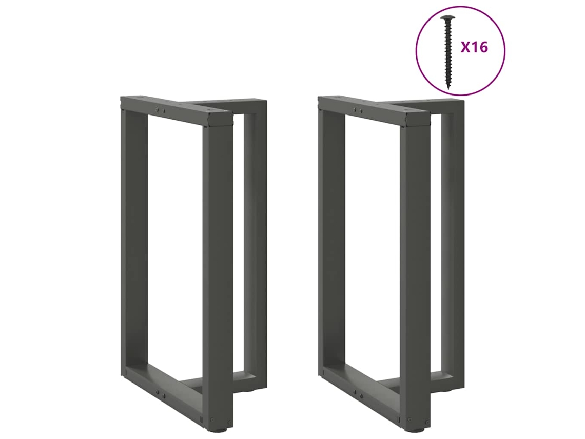 Bar Table Leg, Bar Table Legs Vidaxl Antracite Aço (60 X 35 X (90-91) Cm)