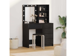 Vidaxl Mesa De Vestir 2 Unid. Preto 50 X 41 X 135 Cm