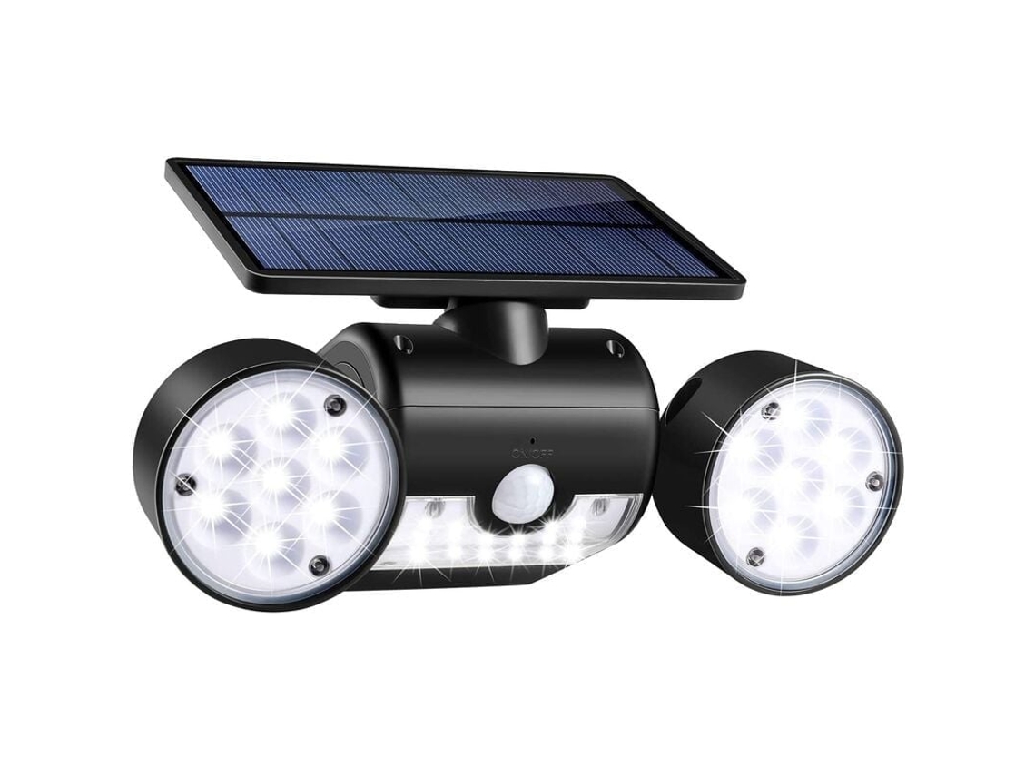 Refletor Solar Led AQUAFORGE para jardim, pátio, quintal e garagem com instalação simples