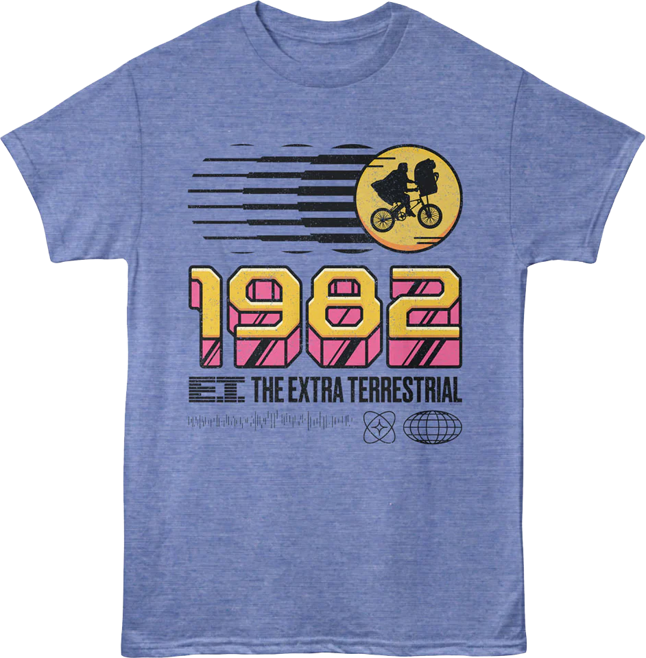T-shirt Rockinstone Retro 1982 E.t. The Extra-terrestrial(s)