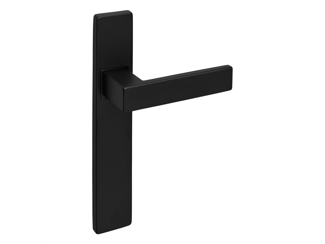 Maçaneta Lavuzo Imperio WOVAR Black com Escudo Retangular