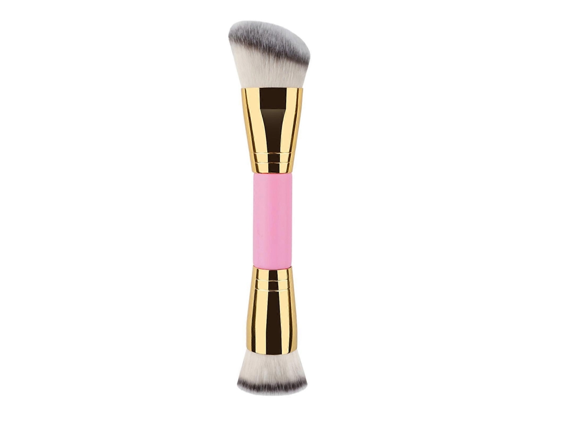 Pincel 2 Em 1 Com Duas Pontas Para Creme E Pó, Para Misturar E Aplicar Líquidos, Pós, Cremes E Blushes. Everley891