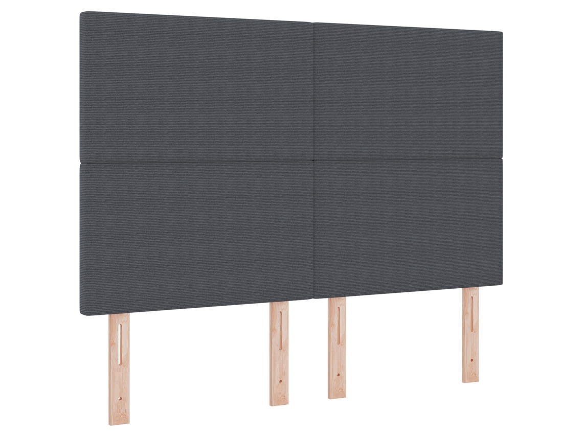 Conjunto 1 Cabeceira Estofada Vidaxl Cinzento Cordão (160 Cm)