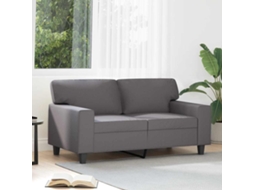 Sofá de 2 Lugares HARLANV1 com couro artificial cinza (120cm)