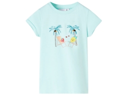 T-shirt De Criança Ciano-claro 140