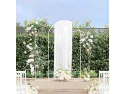 Vidaxl Arco De Casamento 3 Unid. Branco 120 X 40 X 217 Cm Aço