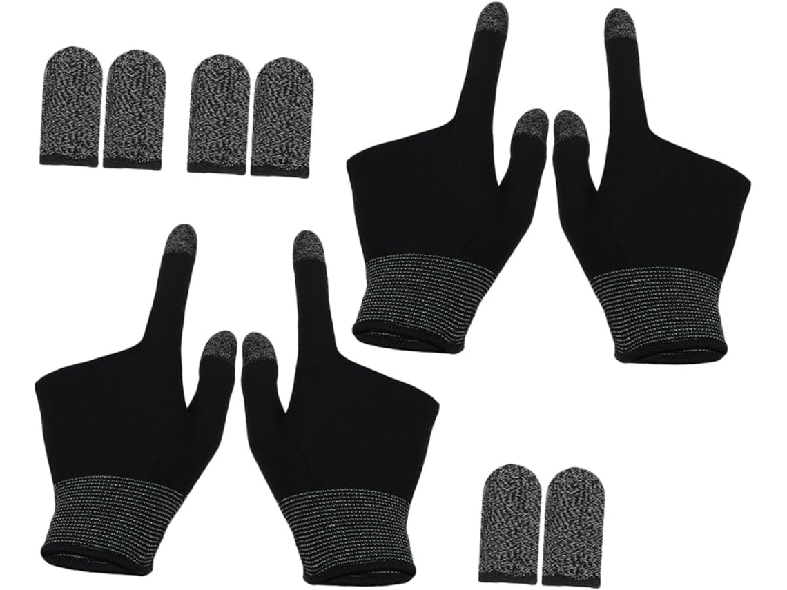 Lurelia Luvas Gaming Para Ecrã Tátil Respirável, Elástico, Para Gaming Móvel E Ecrãs Táteis, Controlo Preciso