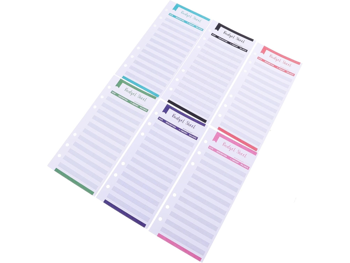 Abaodam Orçamento Folhas Com Pasta Furador, 12 Folhas De Papel Para Organização De Escritório, Planner