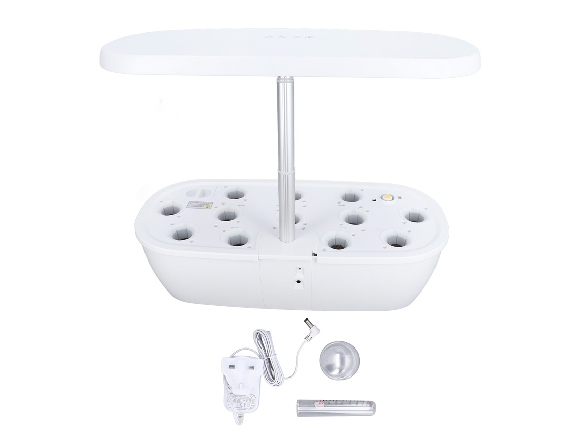 Sistema Hidropônico Jardim Indoor Com Luz Led 100 240v Uk Branco