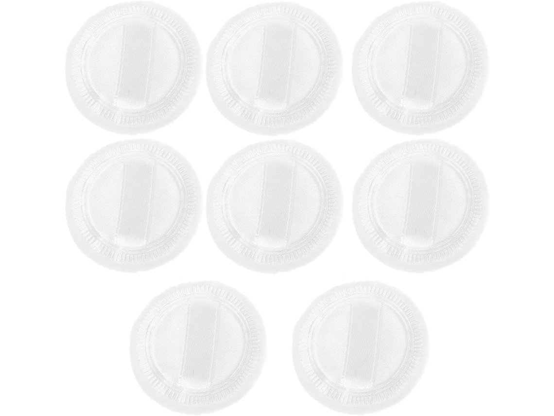 Conjunto de 8 esponjas faciais redondas e sólidas de algodão com Fita.