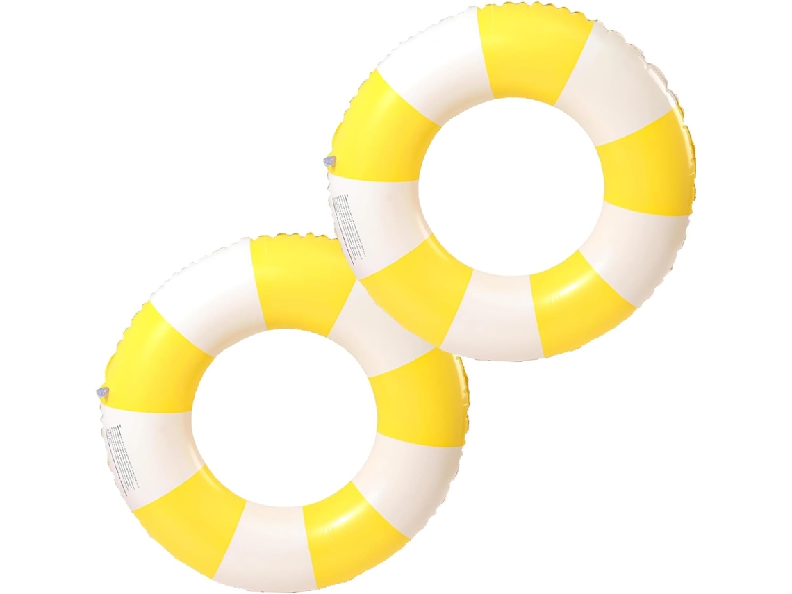 Boia Inflável Listrada, Pacote Com 2 Unidades, Estilo Vintage, Para Piscinas E Praia No Verão, Para Adultos E Crianças.