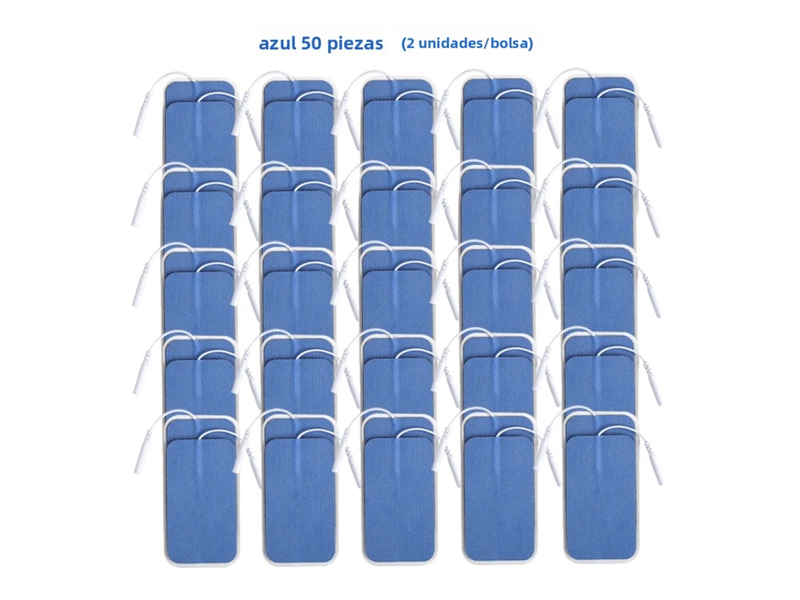 Adesivos de Eletrodo Não Tecido, 5*9cm, com Conector de 2mm MDUG (azul, 50 Unidades, 5x9cm)