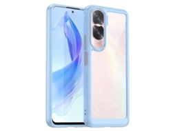 Yuru capa Transparente para Honor 90 Lite 5g/x50i Tpu+acrílico Antichoque Protetora Azul