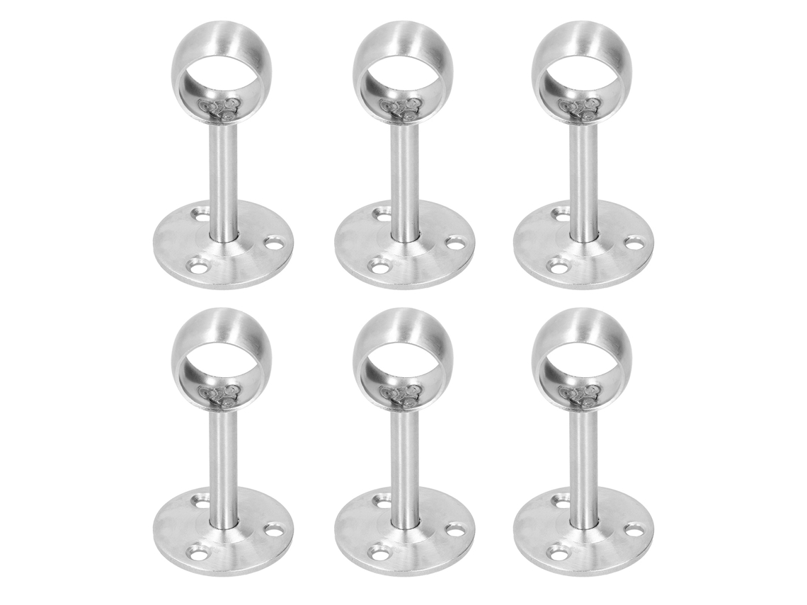 Primerox Suporte de Barra de Armário Aço Inoxidável 6pcs