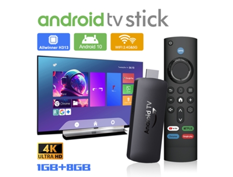 Stick De Tv Timovo® Inteligente I96 D6 Android 10 Ik316 Wi Fi Dual 2.4g/5g 4k Sistema Set Top Os Minireprodutor Multimédia Portátil 1gb 8gb