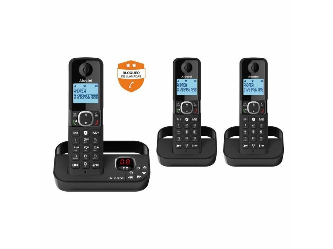 Telefone Fixo ALCATEL F860 Trio Preto