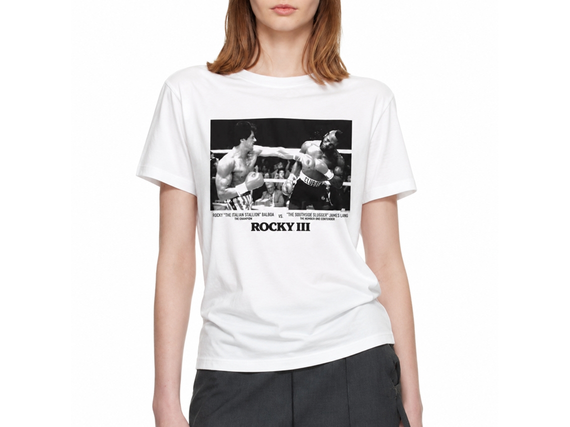 Rockinstone Rocky Movie Balboa V Lang Bill White Adult T-shirt Size:l