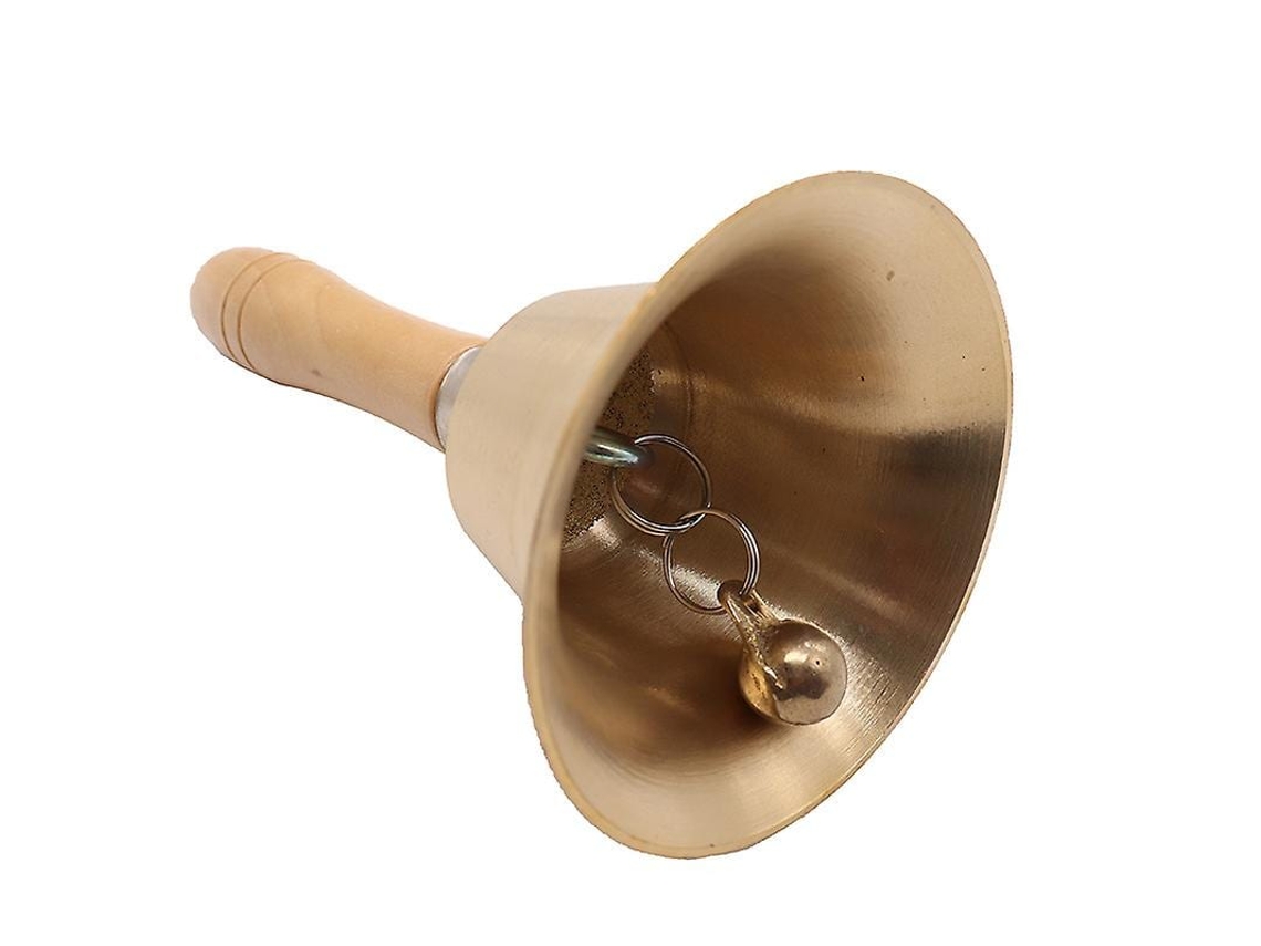 Sino De Mão De Metal De Natal Com Cabo De Madeira Ornamento De Natal Para Crianças Escola De Natal