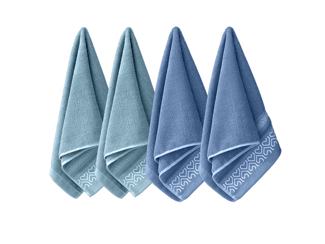 Conjunto de Toalha RNEMITERY Mão Altamente Absorventes Algodão - 4pcs (33x72cm)