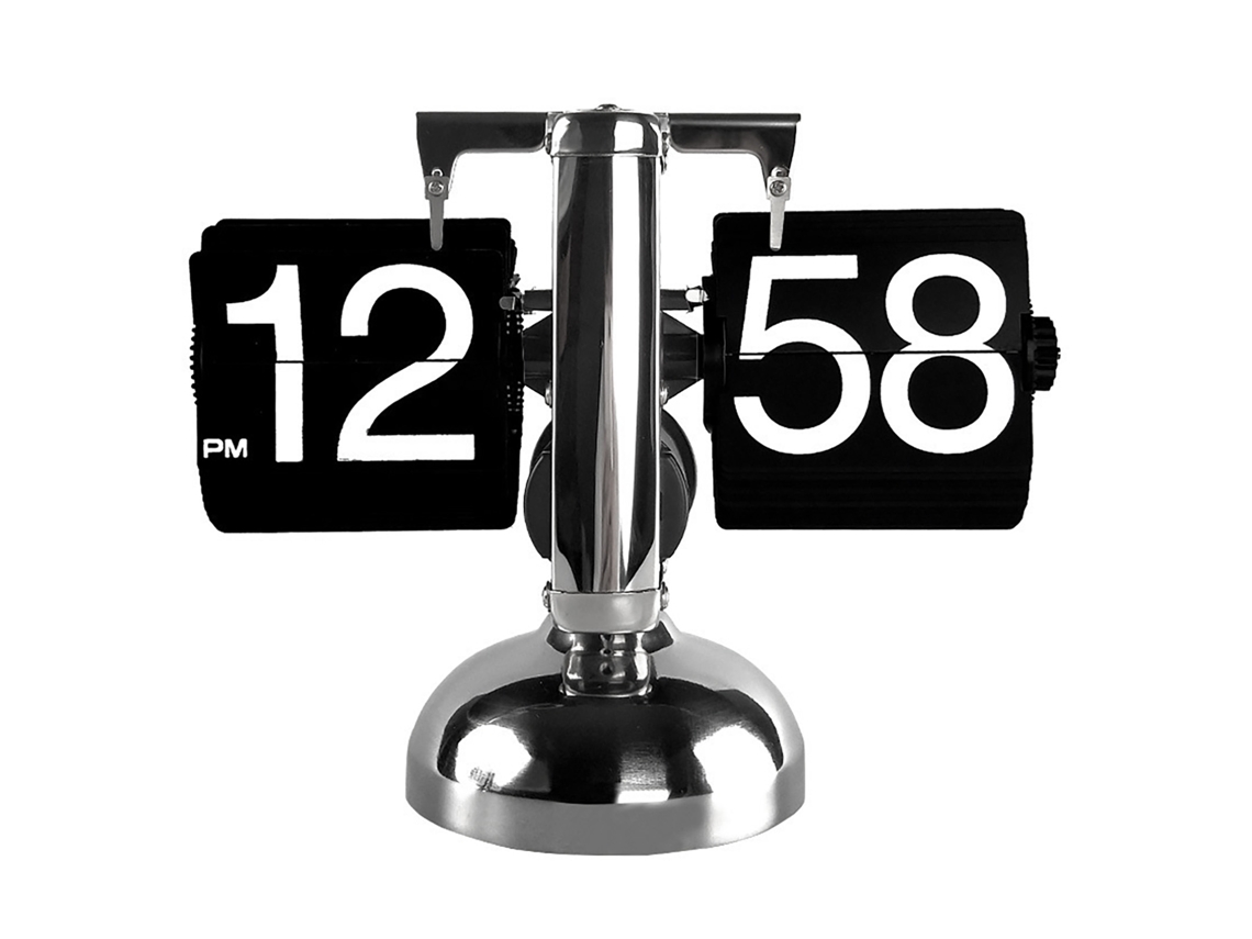 2026 Store Relógio de Mesa Digital Flip Down, Retro, Minimalista, Mecânico, com Base, Preto