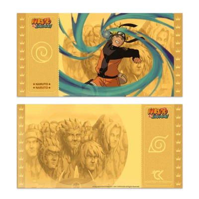Bilhete Dourado CARTOON KIGDOM Naruto Shippuden Collection 9 Modelos 7 2 X 14 5 Cm