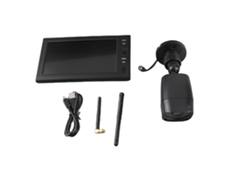 Kit De Vigilância Wifi Sem Fio De 7 Polegadas + (monitoramento De 4 Canais, Câmera Embutida)