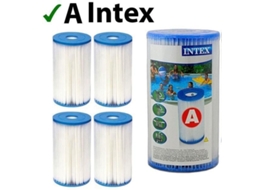 Conjunto De 4 Cartuchos Filtrantes Intex Para Filtro De Piscina Intex Tipo A Qui16622