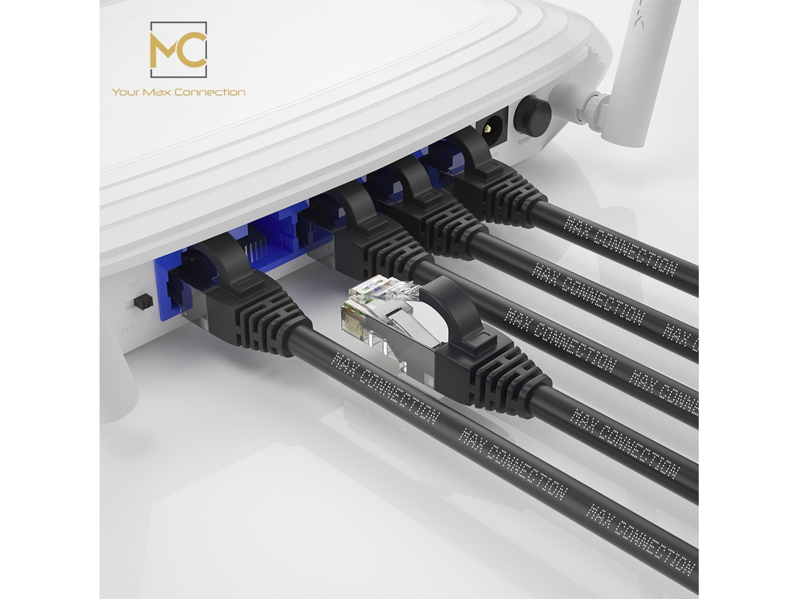 BIGtec Cable Ethernet 3m CAT 7 Cable Rj45 LAN Câble Internet Gigabit CAT7 Câble Réseau Blanc