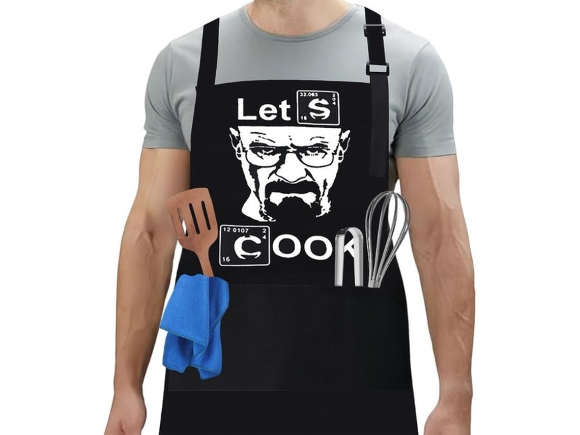 Schortes Graciosos Para Homens E Mulheres, Lenços De Cozinha Impermeáveis Impressos Para Homens Com Três Bolsas, Schortes De Barbeque Ajustáveis Para
